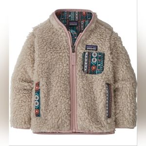 NWOT Patagonia Baby Retro-X Fleece Jacket in Natural White, 6-12 months